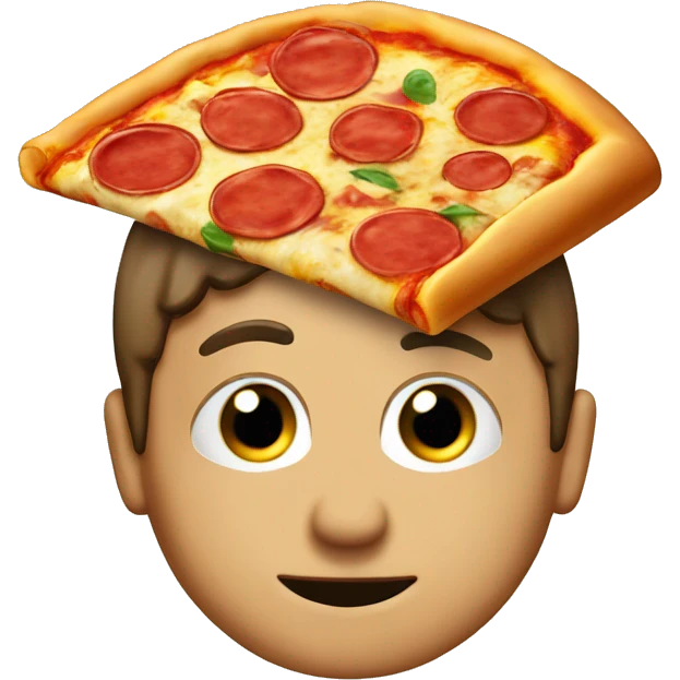 Pizza on head emoji