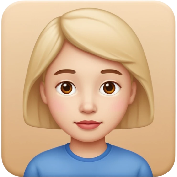 émue avec des joue rouge emoji