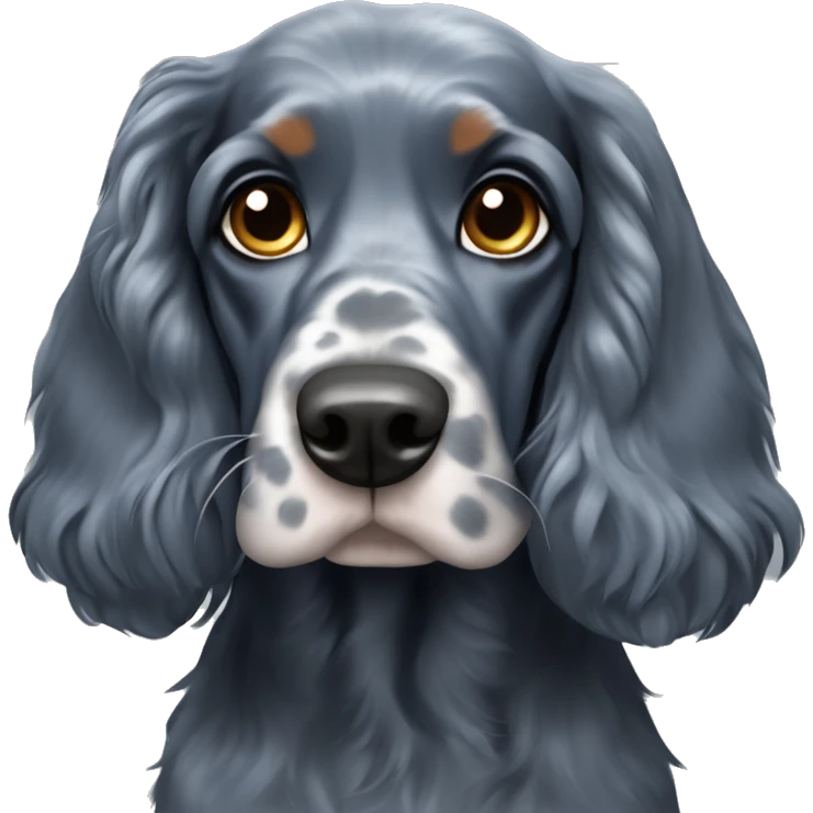 Blue roan english cocker spaniel emoji