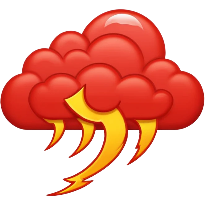 thunder red emoji