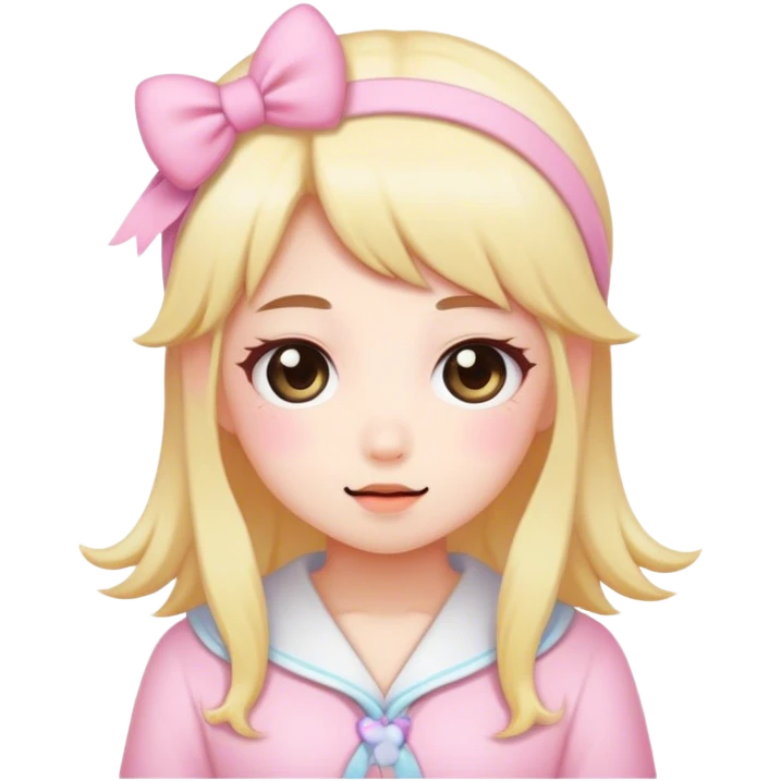 Rode kawaii emoji
