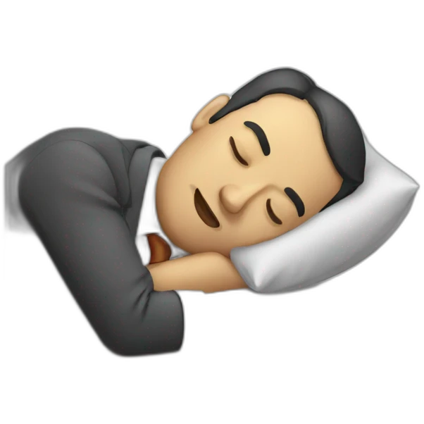 Sleeping businessman emoji
