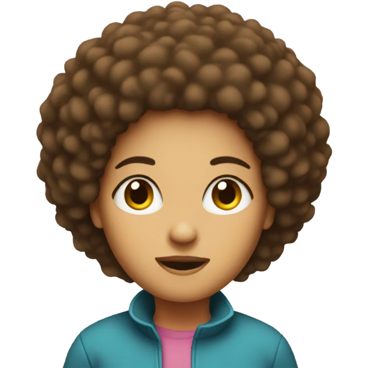 Mandy with an Afro emoji