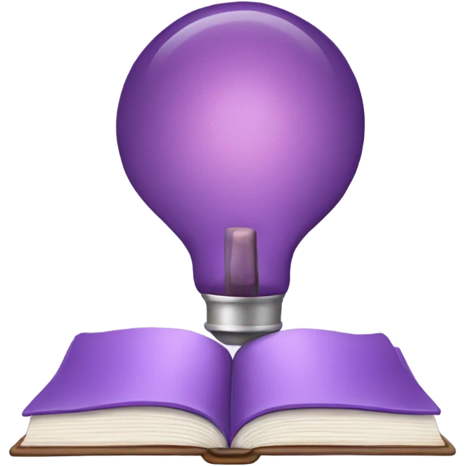 cozy book light purple emoji