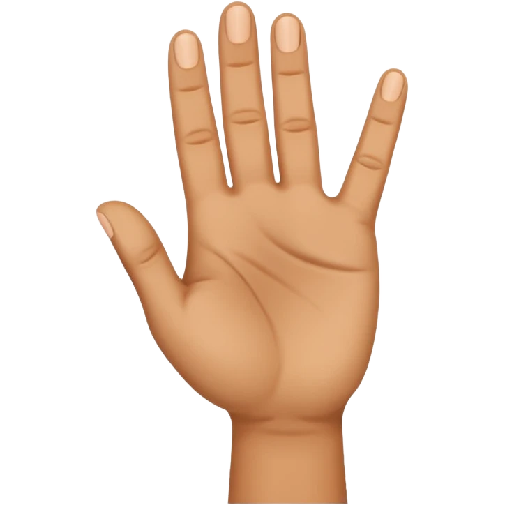 a hand with three fingers up emoji