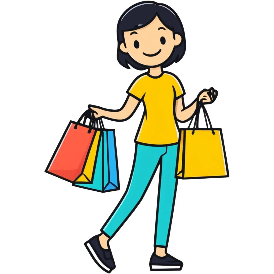 Shopping at the mall emoji