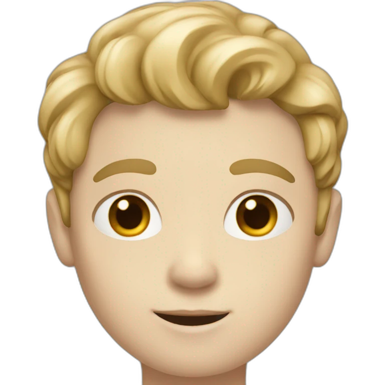 Pale boy with dark blond hair emoji