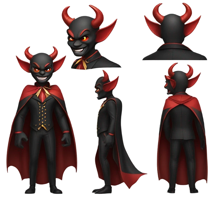 devil evil suit front and back emoji