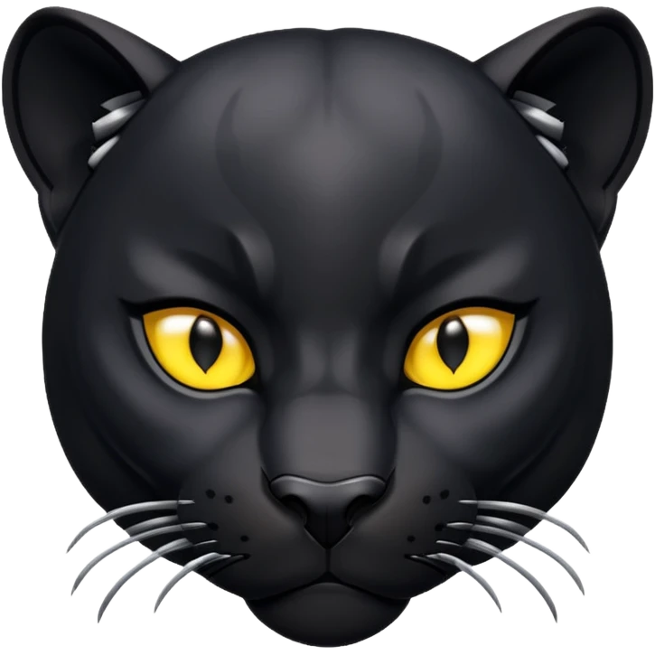 a black panther waiting for a prey emoji