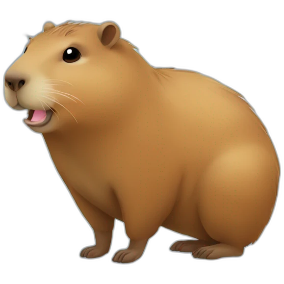 Capybara happy at home emoji