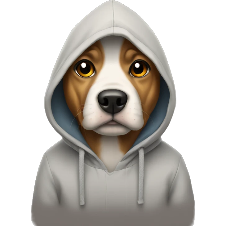 Dog with a hoodie emoji