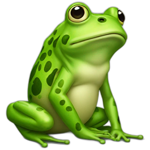 Frog with question emoji