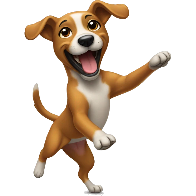 Dog dancing emoji