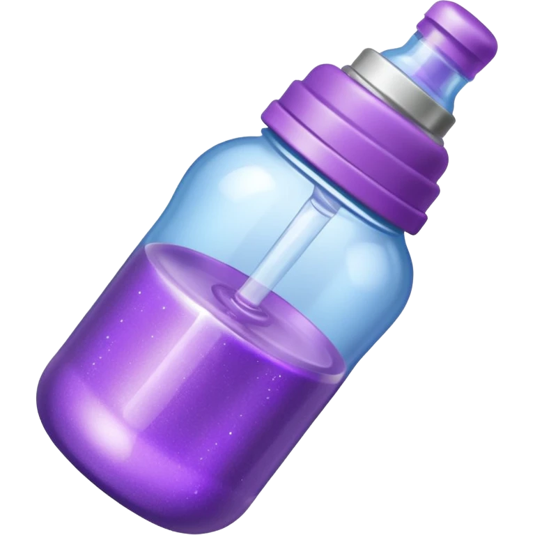 glitter purple and cian feeding bottle emoji