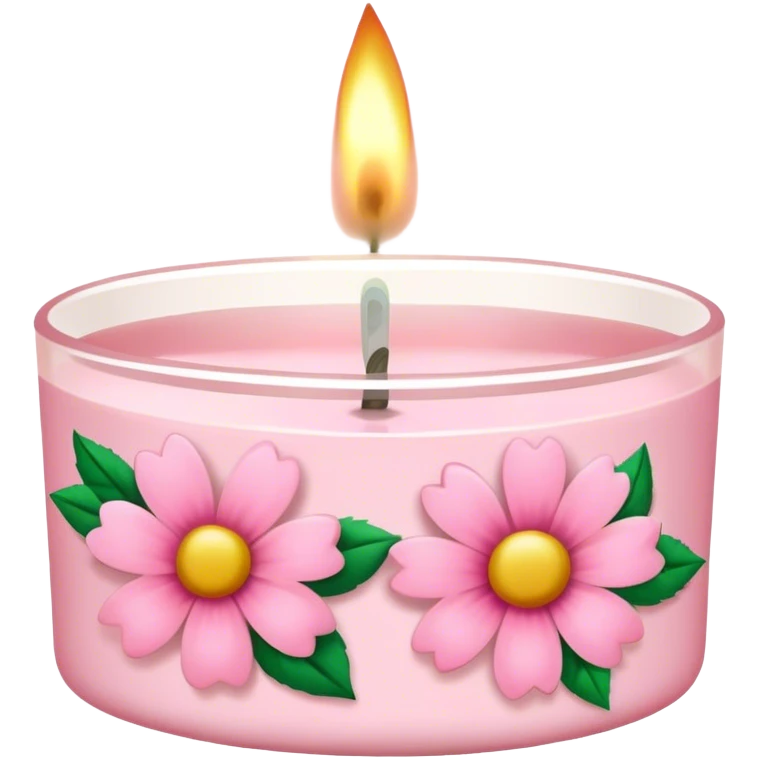 Light pink bath and body works floral candle emoji