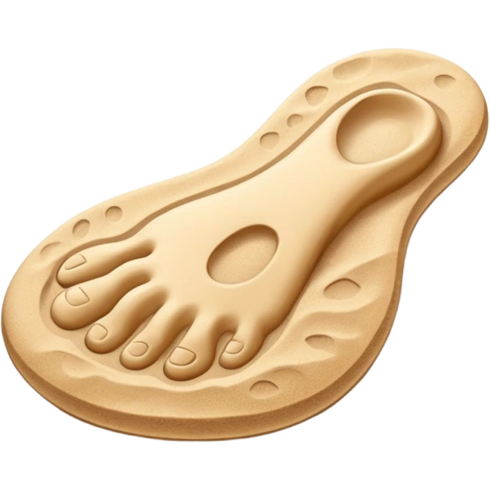 Beige footprint emoji
