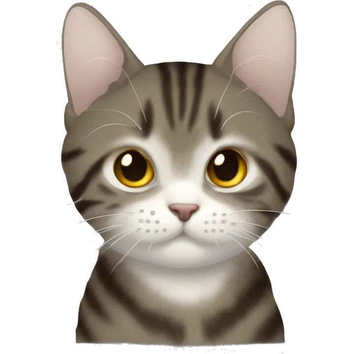 Кот полосатый с голубыми глазами  emoji