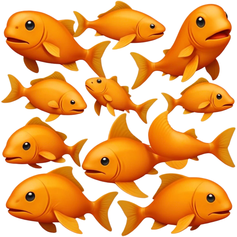 All Orange Tetraodontidae facing forward emoji