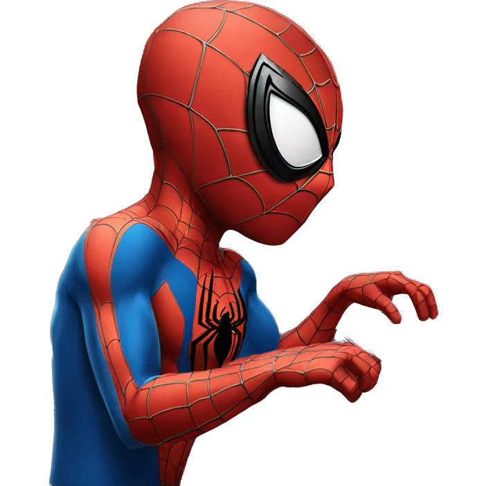 Spiderman using disk jockey emoji