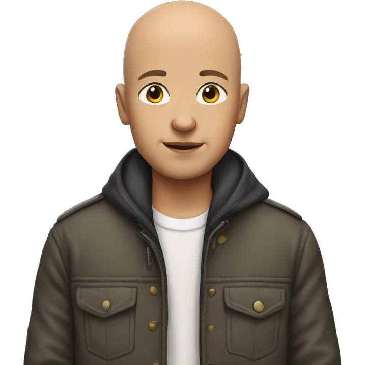 bald boy in a jacket emoji