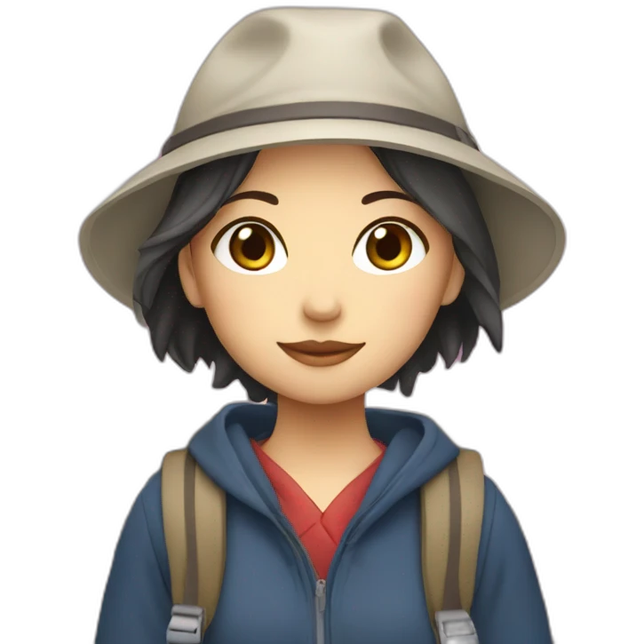 girl traveling in japan emoji