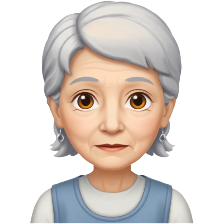 Old Women In Sleeveless, hair emoji