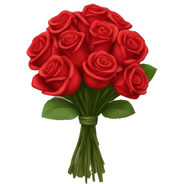 Bouquet of red roses emoji