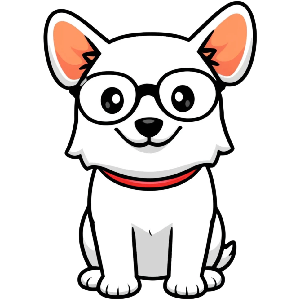 Hund mit Brille  emoji