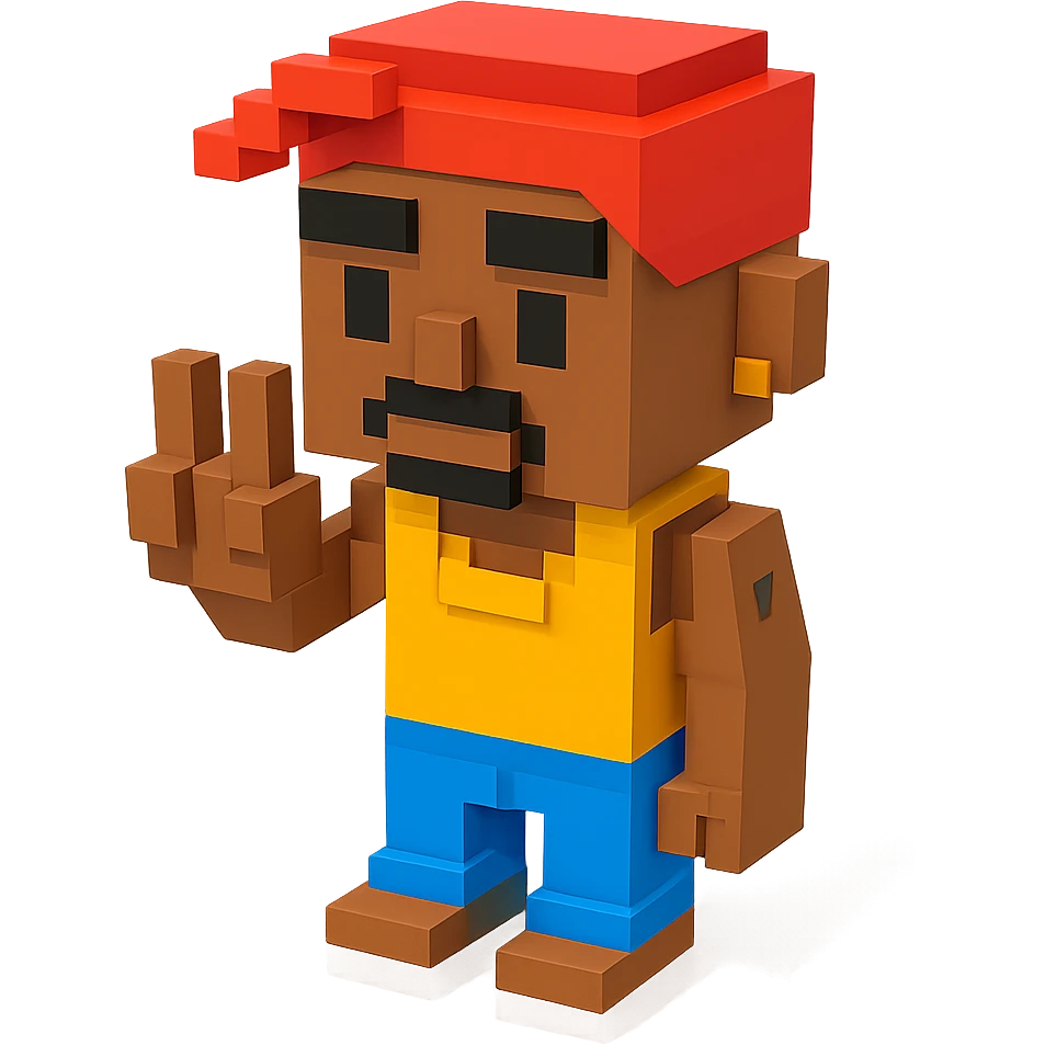 репер 2Pac, no background  emoji