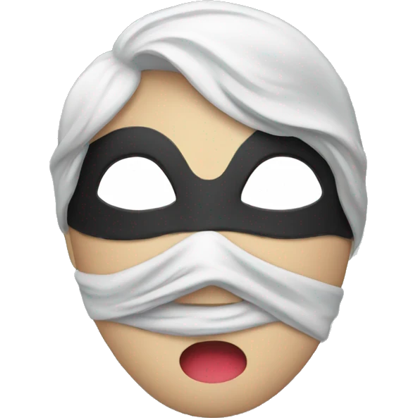 kiss emoji with mask emoji