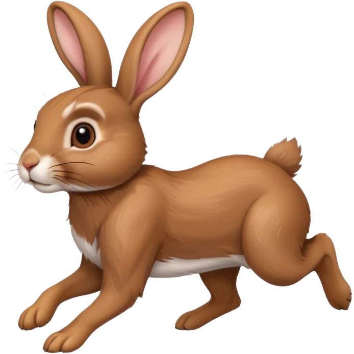 High resolution of a running rabbit emoji