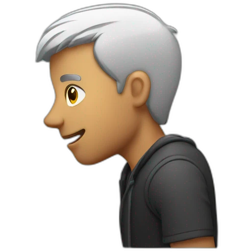 Guy Laptop side shot emoji