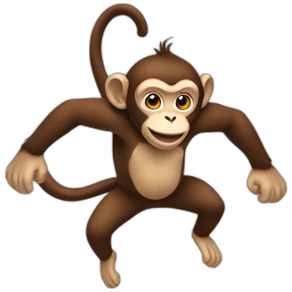 A monkey flinging poop emoji