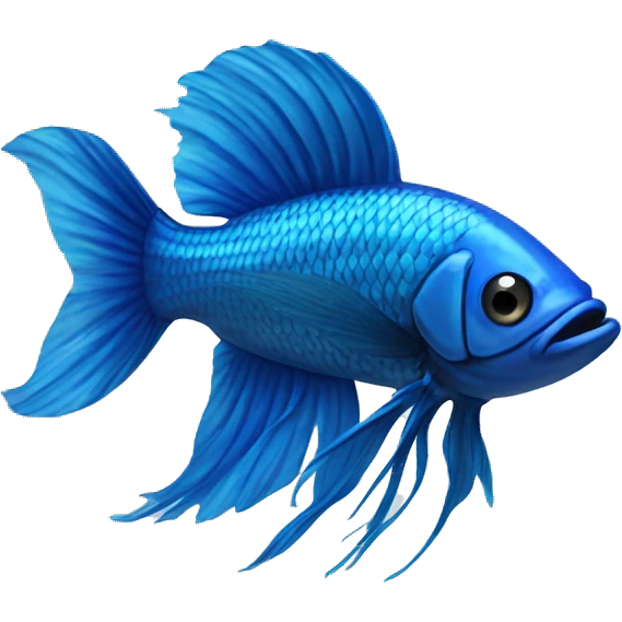 Blue fighting fish emoji