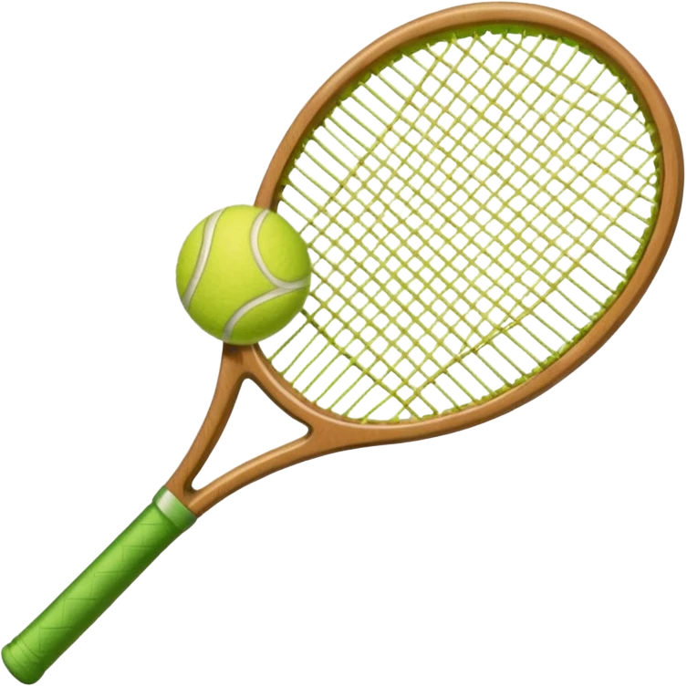 Tennis racket with a green tennis ball emoji