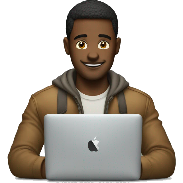 guy wih macbook emoji
