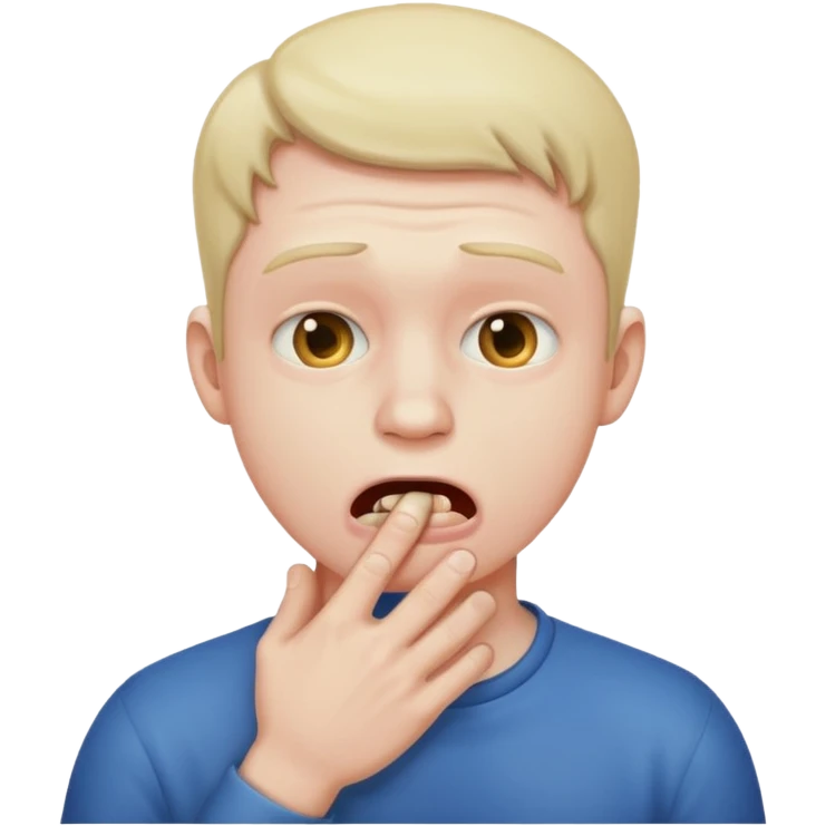 man choking himself  emoji