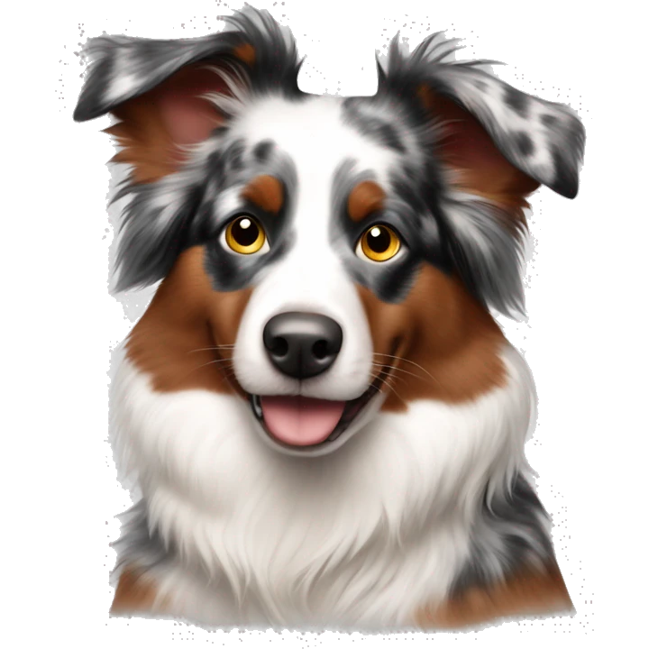 Mini Aussie red Merle emoji