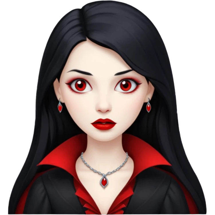Vampire lady with red lips emoji