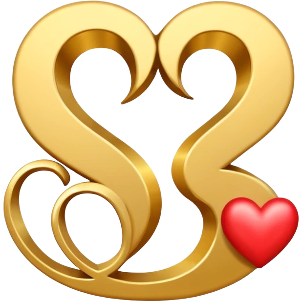 Letter s with heart it should be in poetry style and only should be drawn not just printed ones as if it it's written emoji