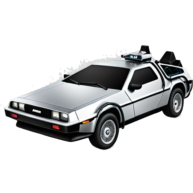 time machine delorean car emoji