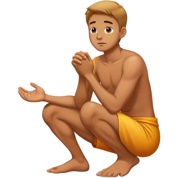 a man pleading on knees  emoji