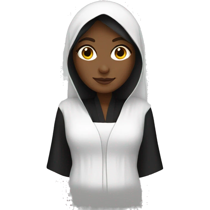 White abaya emoji