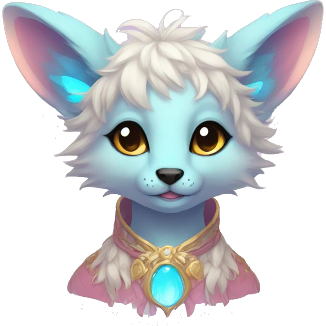 Kawaii bright fantasy ethereal anthro fursona animal emoji