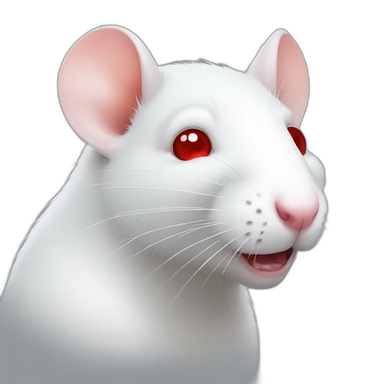 white rat red eye emoji