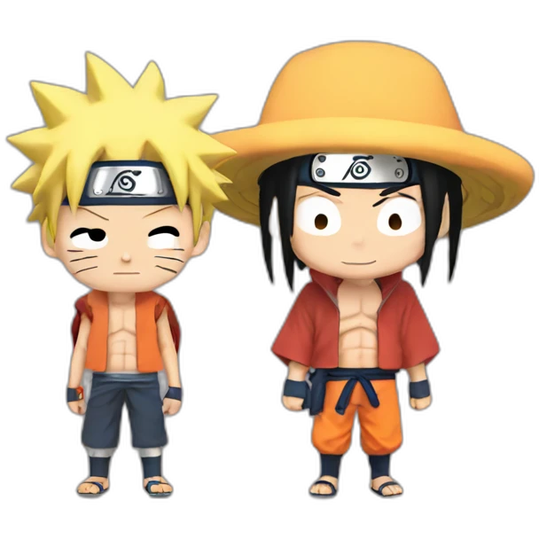 Naruto and luffy emoji