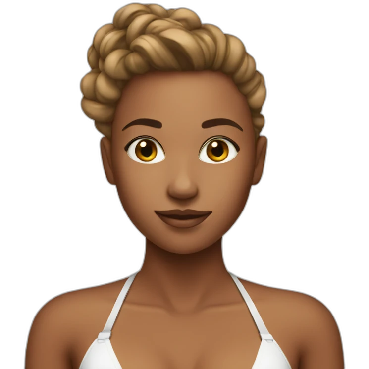 Clean girl with bikini emoji