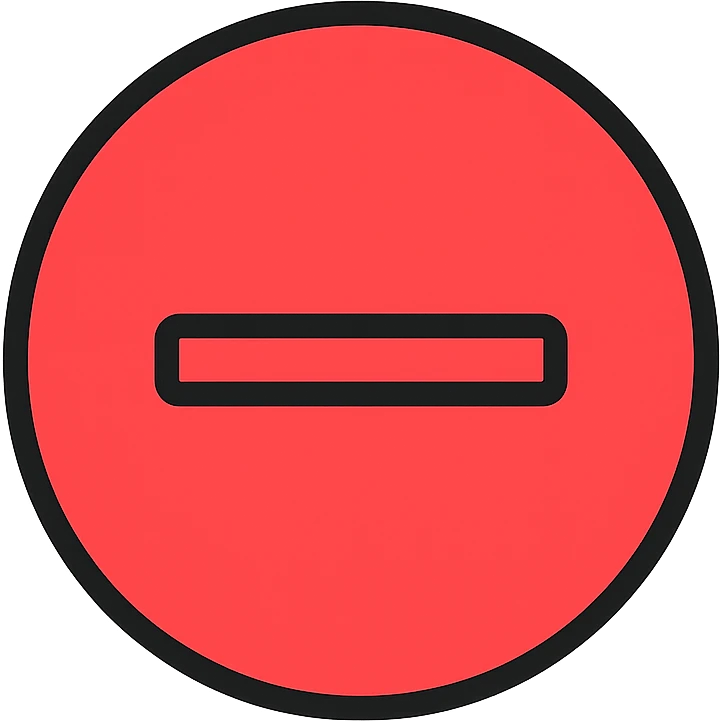 red minus symbol, clean and modern, suitable for a changelog Discord channel emoji