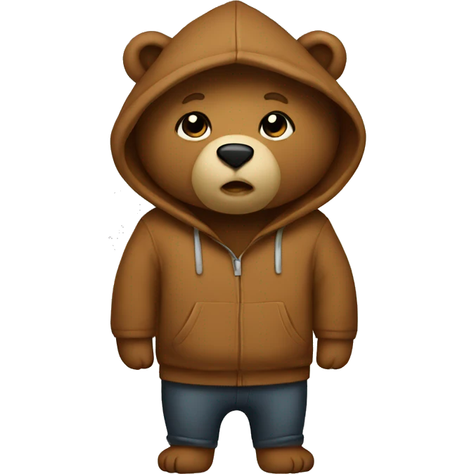 Bear with hoodie emoji