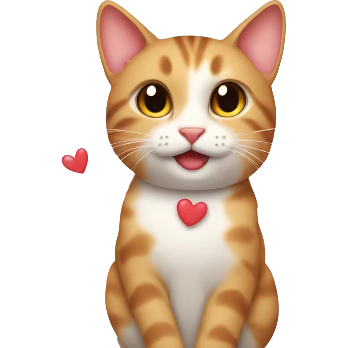 Cat in love emoji